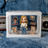 Custom 3D Couple Figure Glass Dollhouse Personalized Scene Display Case Unique Home Decor Anniversary Gift