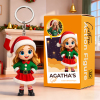 Custom 3D Keychain Figure from Your Photo Personalized Mini Doll Christmas Gift for Couples Family Friends