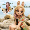 Custom 3D Cartoon Figure Playful Summer Style Figurine Custom Action Figure Gifts For Her