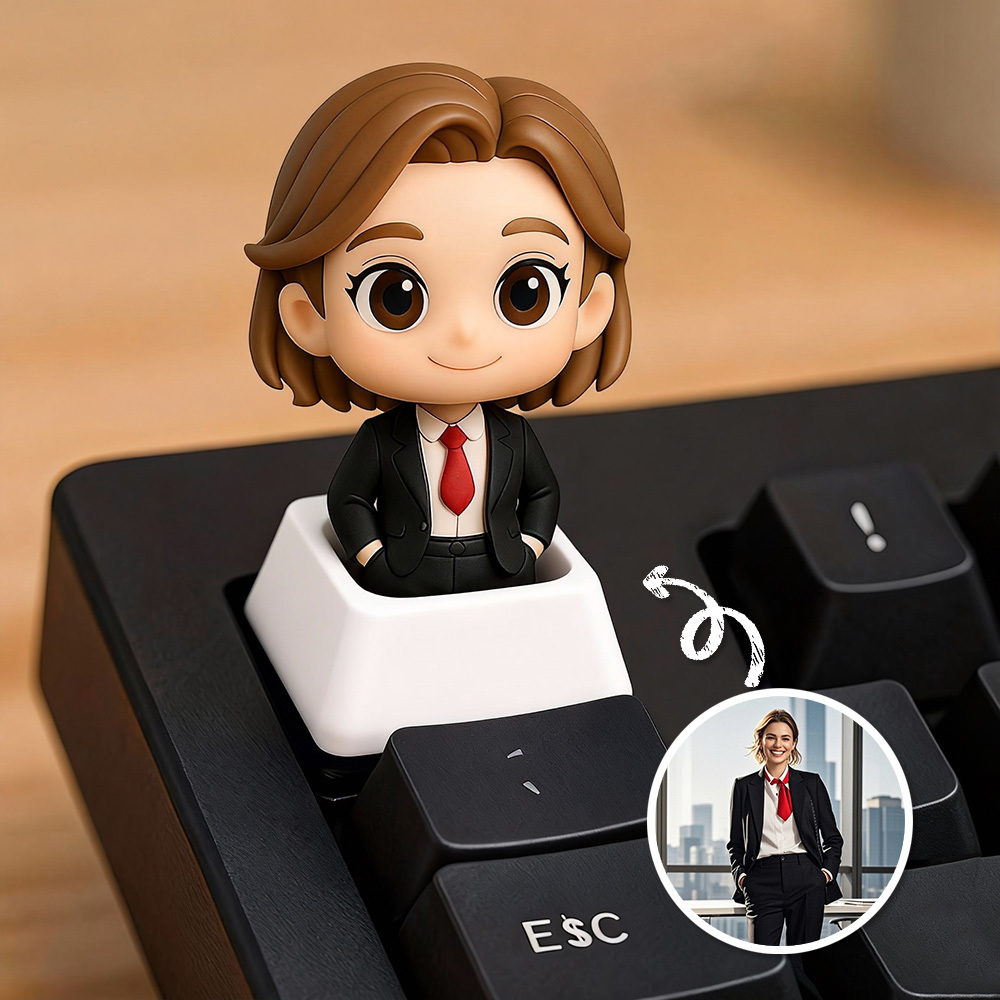 Custom 3D Figure Keycap Office Style Personalized Artisan Keycap Unique Corporate Gift for Professionals