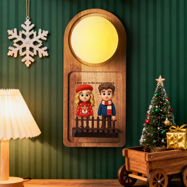Custom 3D Figurine Cartoon Character Wall Lamp with Personalized Text Night Light Home Decor