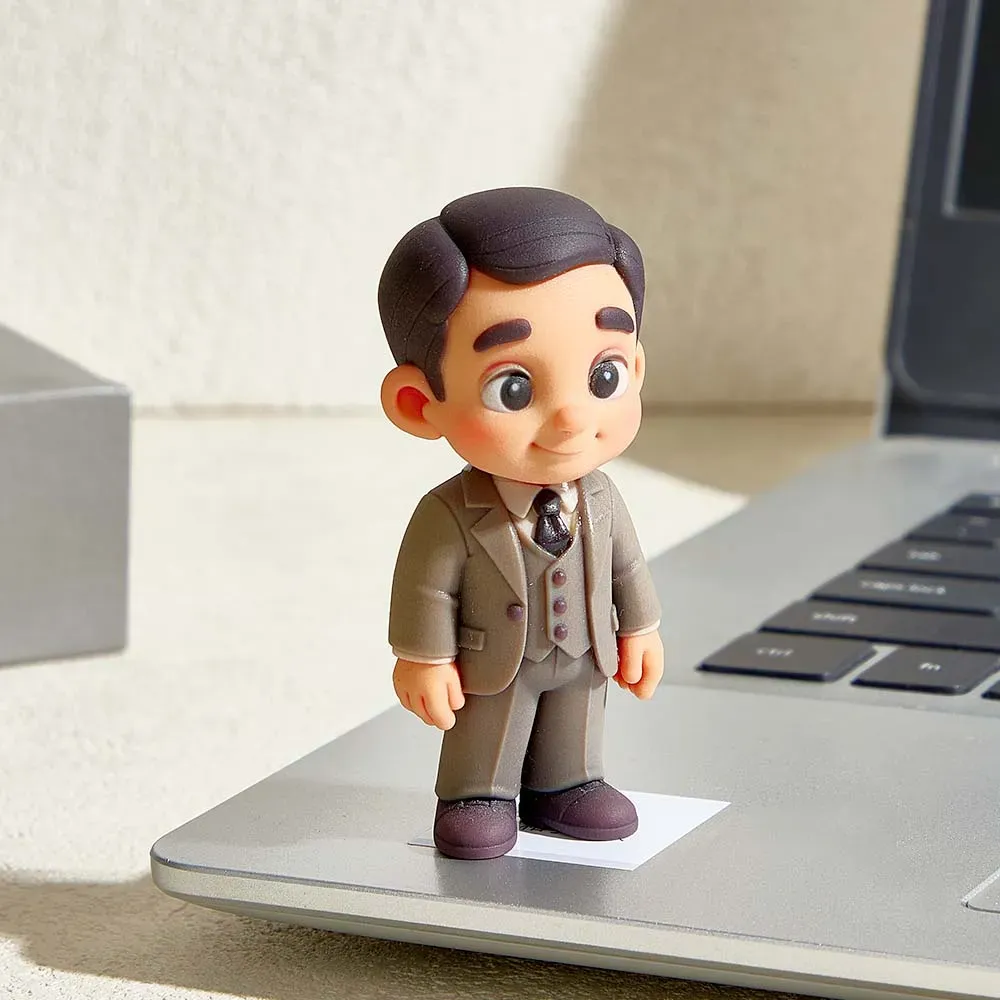 Custom 3D Figure From Photo Personalized Father’s Day Gift Perfect Desk Decor for Dad Unique & Memorable Gift Idea