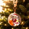 Custom 3D Mini Figure Christmas Ornament Personalized Transparent Hanging Ball Decoration for Christmas Tree