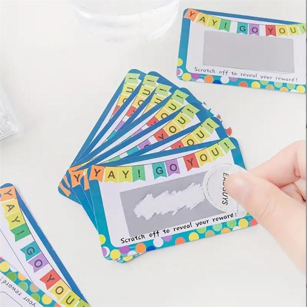 10-Pack DIY Scratch-Off Cards for Messages Blank Scratch Paper for Couples, Friends, Fun Gifts & Games​
