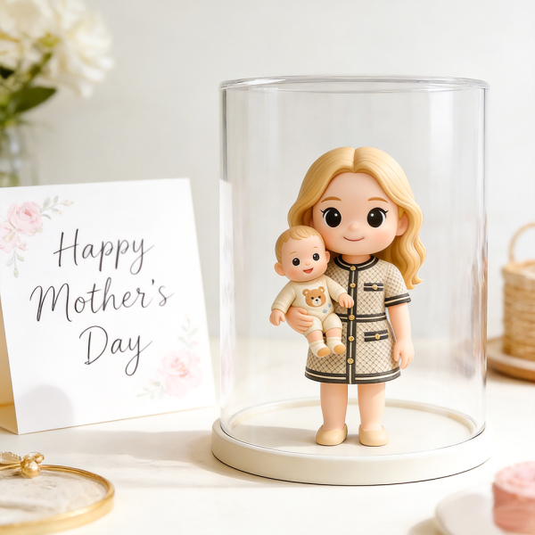 Custom Personalized 3D Figure From Photo Gift for Mom Mother’s Day Keepsake Figurine