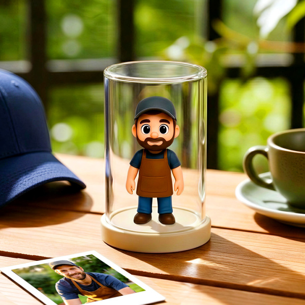 Personalized Dad Figurine From Photo – Thoughtful Father’s Day Gift for Bedroom Shelf Display
