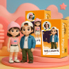 Custom 3D Figurines Personalized Family Dolls with Dog  Cartoon Style Gift for Home Decor or Special Occasions