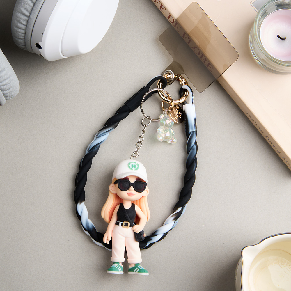 Custom 3D Figure Kerchain From Photo Colorful Silicone Phone Lanyard Charm Personalized Decoration Gift for Friends Couples Lovers