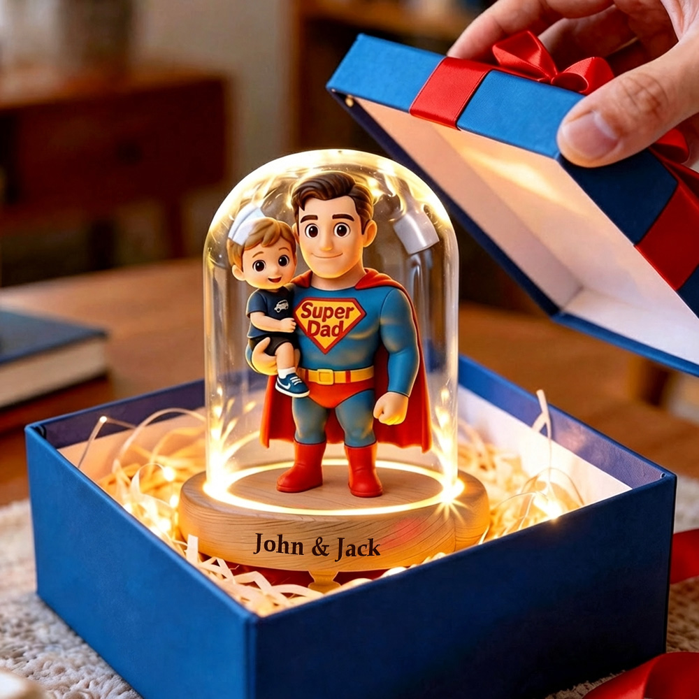Personalized 3D Night Light From Photo Custom Father’s Day Gift for Dad