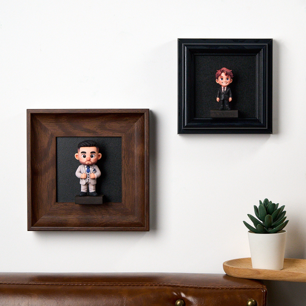 Custom 3D Figure Display Case Wall-Mounted Showcase Frame Wall Picture Frames DIY Decor Display Shelf