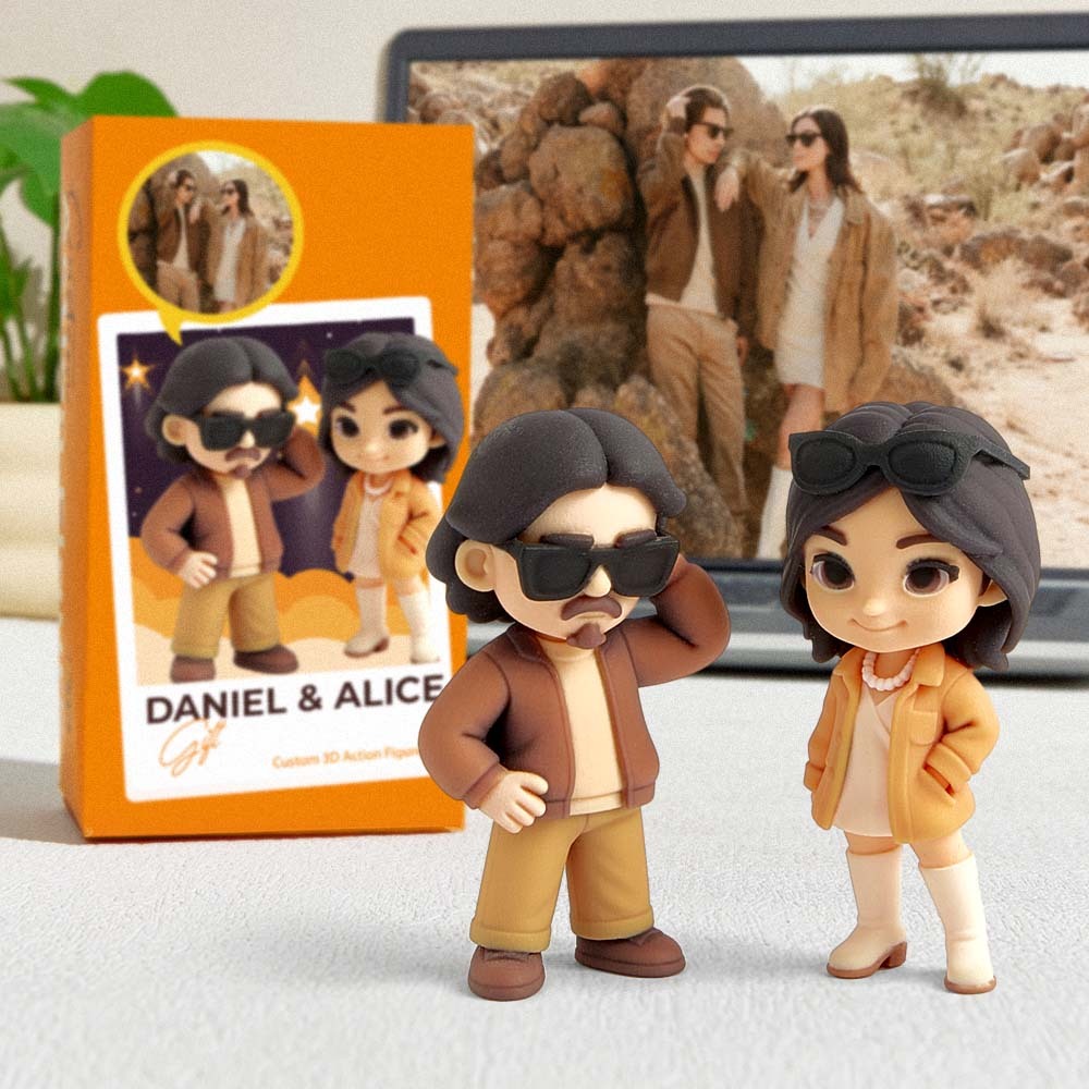 Custom 3D Mini Figure from Your Photo Personalized Unique & Memorable Gift for Couple