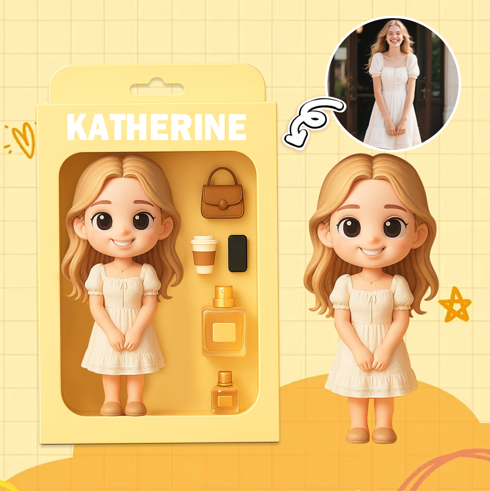 Custom Mini Action Figure with Accessories Inspired by Your Outfit and Style Unique Desk Decor