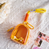 (4/6/8 Size) 3D Colorful Fabric Bag Charm Strolling Figure Bag Yellow