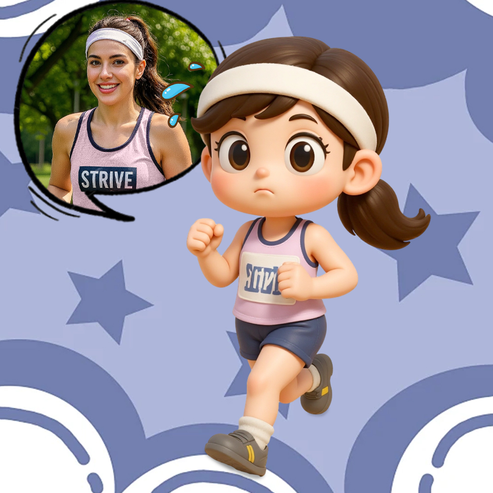 Custom 3D Sports Action Figure Made from Your Photo Perfect Gift for Fitness Lovers