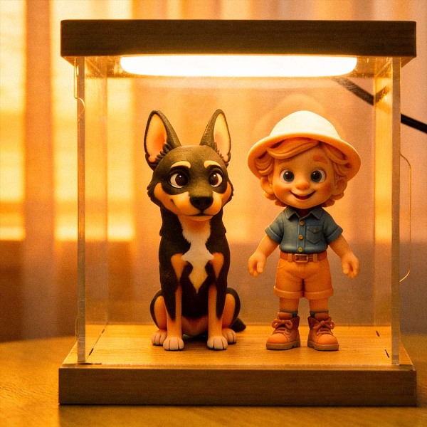 Custom Photo Mini Figure LED Light Home Decor Unique Romantic Gift for Couples Birthdays Anniversaries and Special Occasions