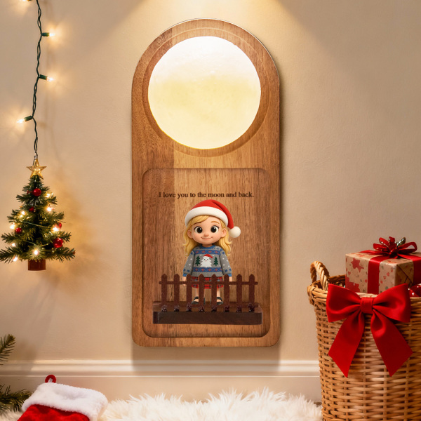 Custom 3D Figurine Cartoon Character Wall Lamp with Personalized Text Night Light Home Decor