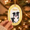 Personalized Dog Name Raised 3D Ornament - Custom Pet Name Sunny Oval Keepsake for Dog Lovers, New Puppy and Christmas - Personalized Photo Acrylic Custom Shape 3D Ornament