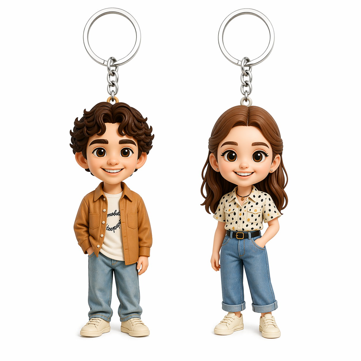 Custom 3D Soccer Fan 3D Keychain Figure from Photo Personalized Mini Figurine Sports Keepsake & Gift Idea