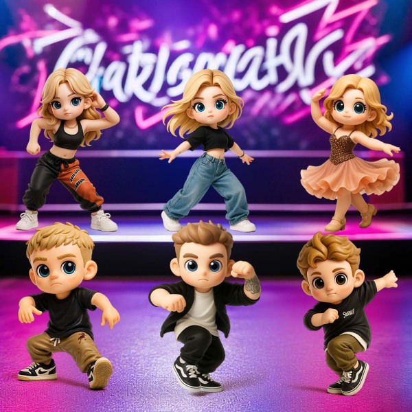 Custom 3D Cartoon Chibi Figure Family Team Character Model Warm Group Gift Collectible Display