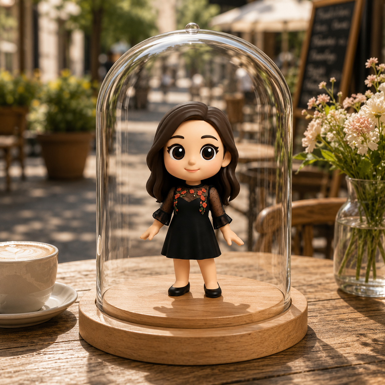 Custom 3D Figure Display Case from Photo Personalized 3D Couple Mini Doll Gift for Couples & Lovers