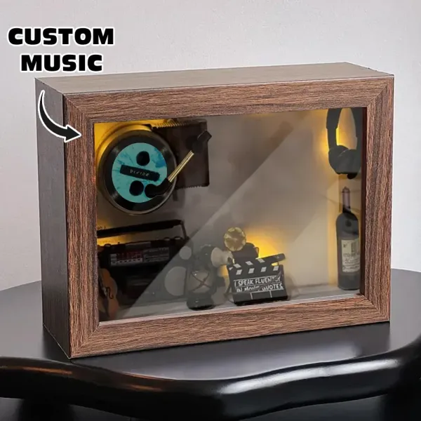 Custom Photo 3D Action Figure Music Box Personalized Music Player Gift for Her