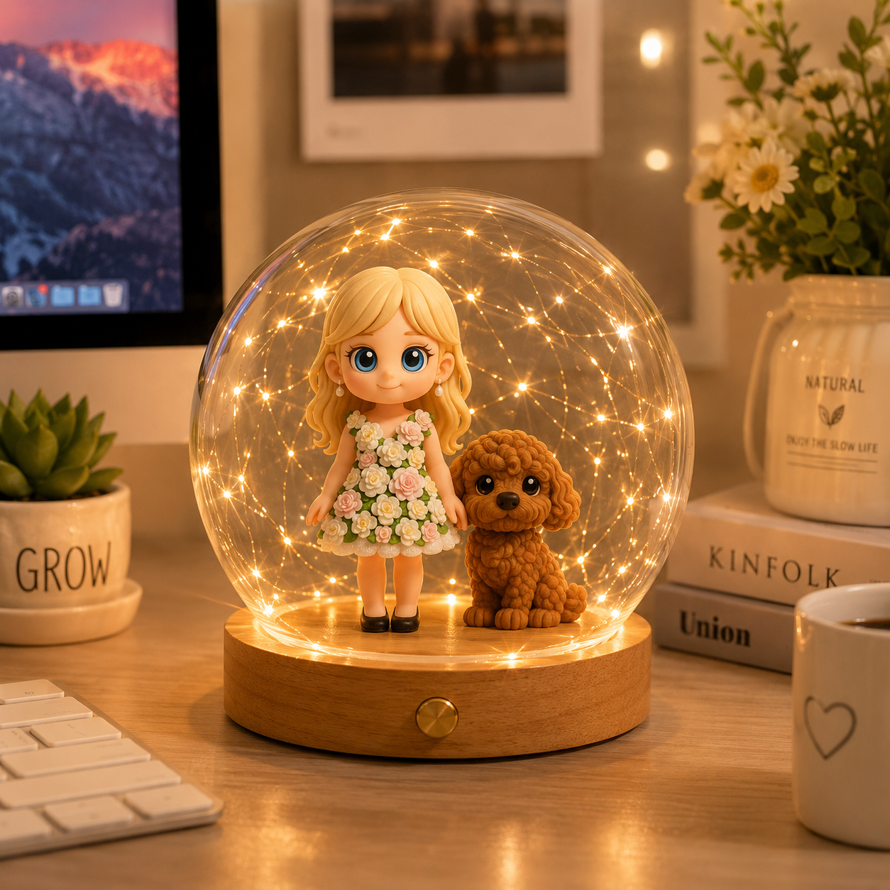 Custom 3D Figure Night Light from Photo Personalized 3D Figure Lamp Unique Gift for Lover