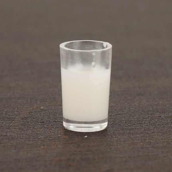 Mini Beer & Milk Drink Cup Figurines Realistic Food & Beverage Ornaments for 3D Figure