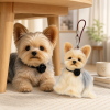 Custom Long-Pile Plush Pet Charm-Personalized Plush Pet Accessory Handmade from Your Photo