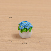Myosotis ​​Fake Plants for Dollhouse Mini Potted Artificial Flowers