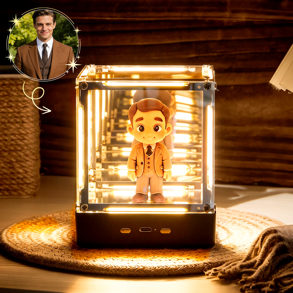 Custom 3D Figurine From Your Photo Deep Abyss Night Light Personalized Romantic Gift for Anniversary Wedding Valentine