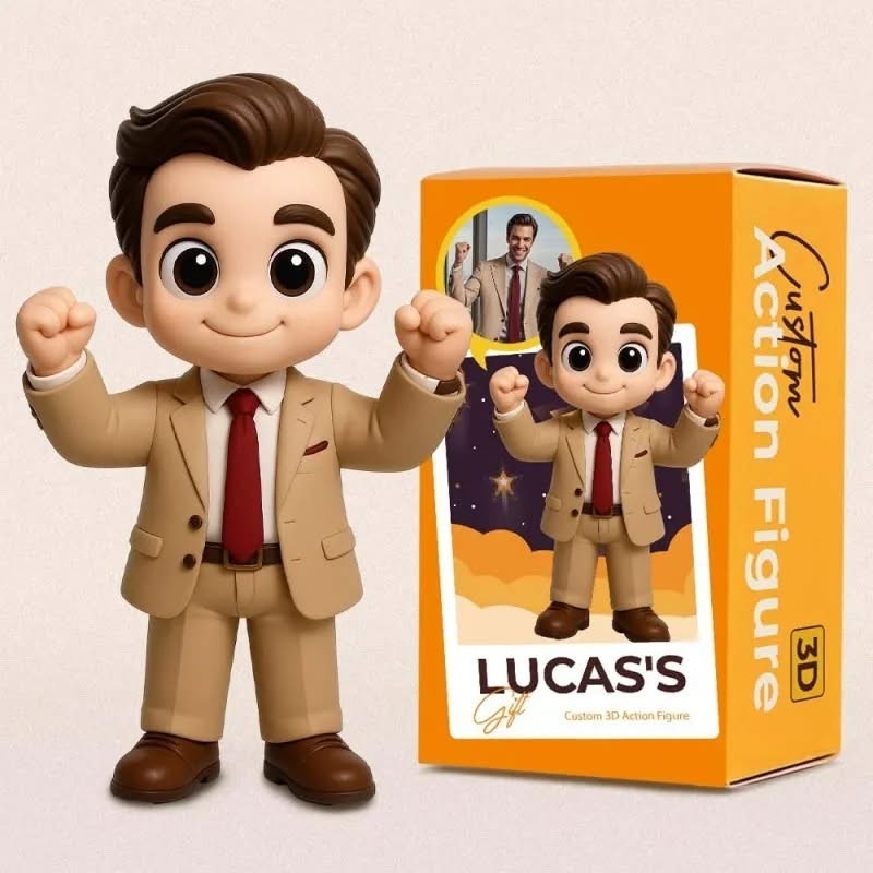 Custom 3D Figure From Photo Personalized Father’s Day Gift Perfect Desk Decor for Dad Unique & Memorable Gift Idea