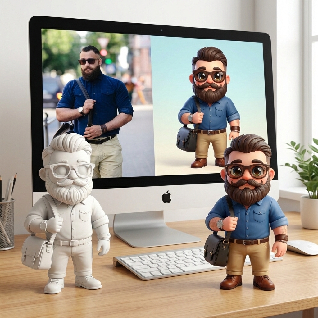 DIY Paintable 3D Figure from Photo Personalized Realistic Figurine Couple Anniversary Gift