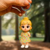 Custom 3D Cartoon Character Keychain Personalized Cute Pouting Style Mini Figure Unique Gift for Mum, Wife, Girlfriend, Daughter and Friends
