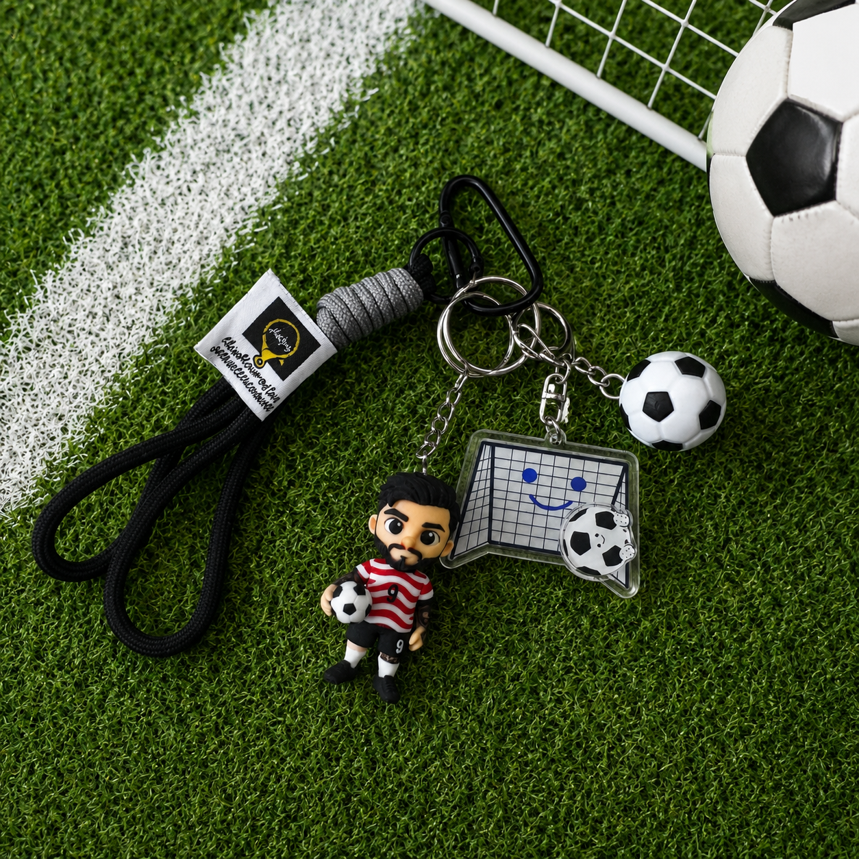 Custom 3D Keychain Figure from Photo Personalized Football Fever Game Day Fan Culture Gift for Soccer Lovers