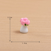 Rose ​​Fake Plants for Dollhouse Mini Potted Artificial Flowers