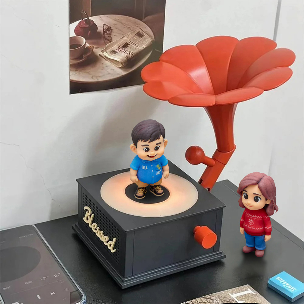 Custom Toy Figure Action Figure Design 3D Printed Figure Portrait Personalized Music Box