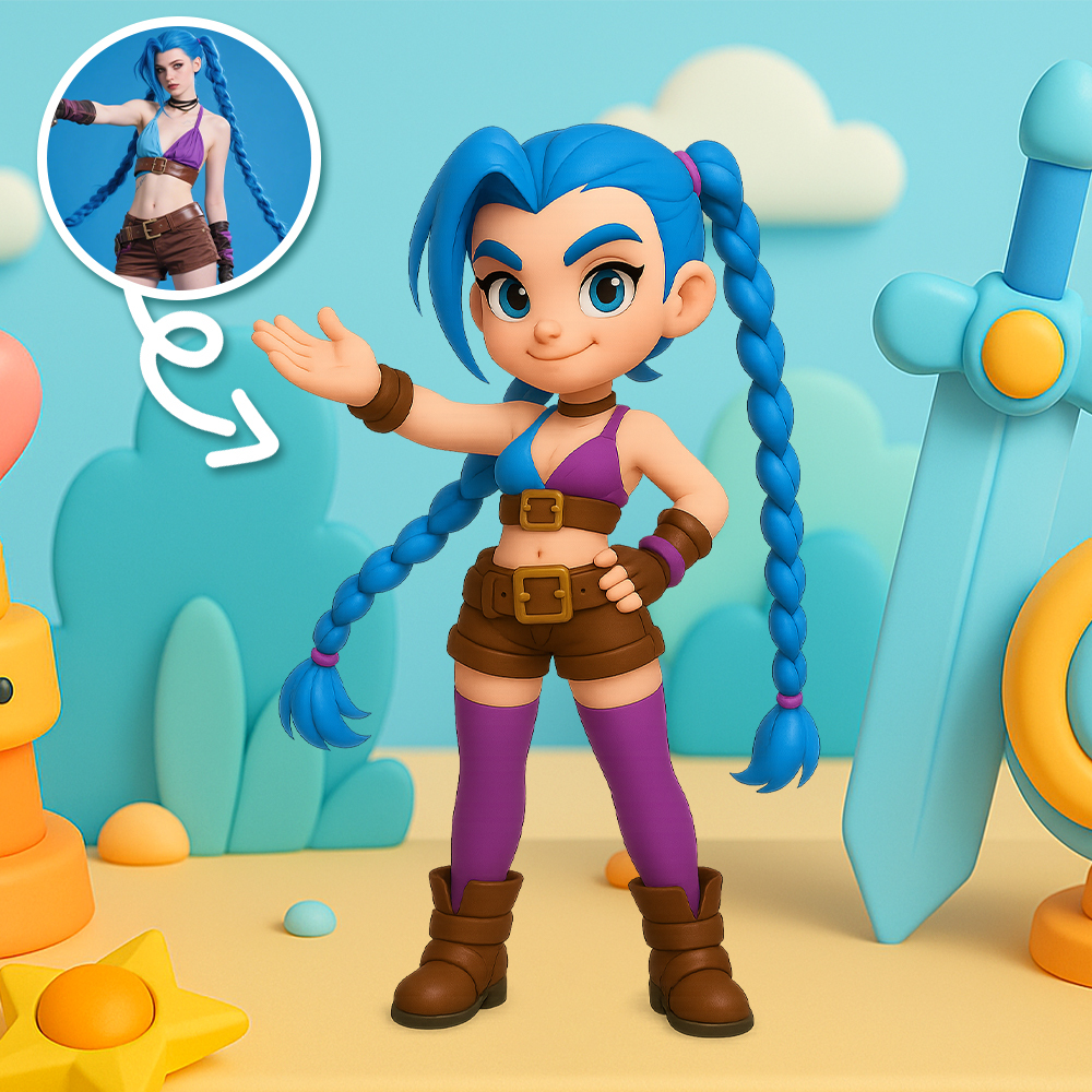 Custom 3D Cartoon Figure from Your Cosplay Photo Chibi Style Character Replica Figurine