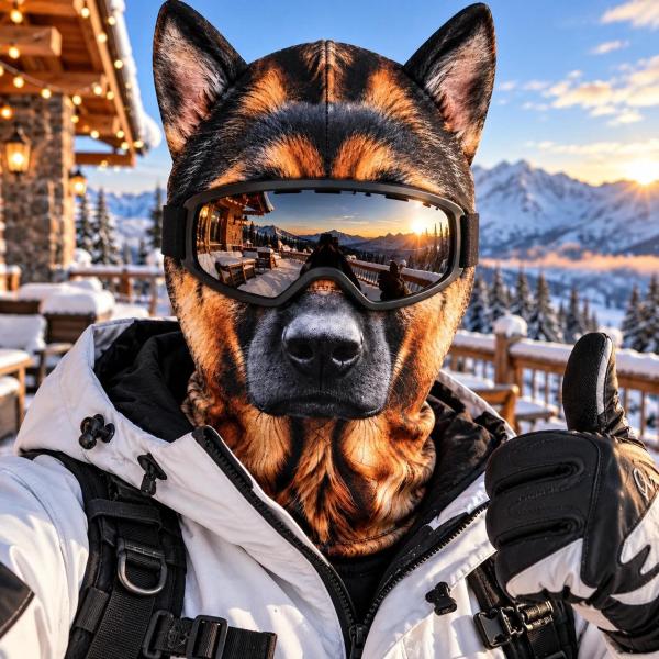 Funny Cat and Dog Winter Ski Gifts - Ski Mask With Ears