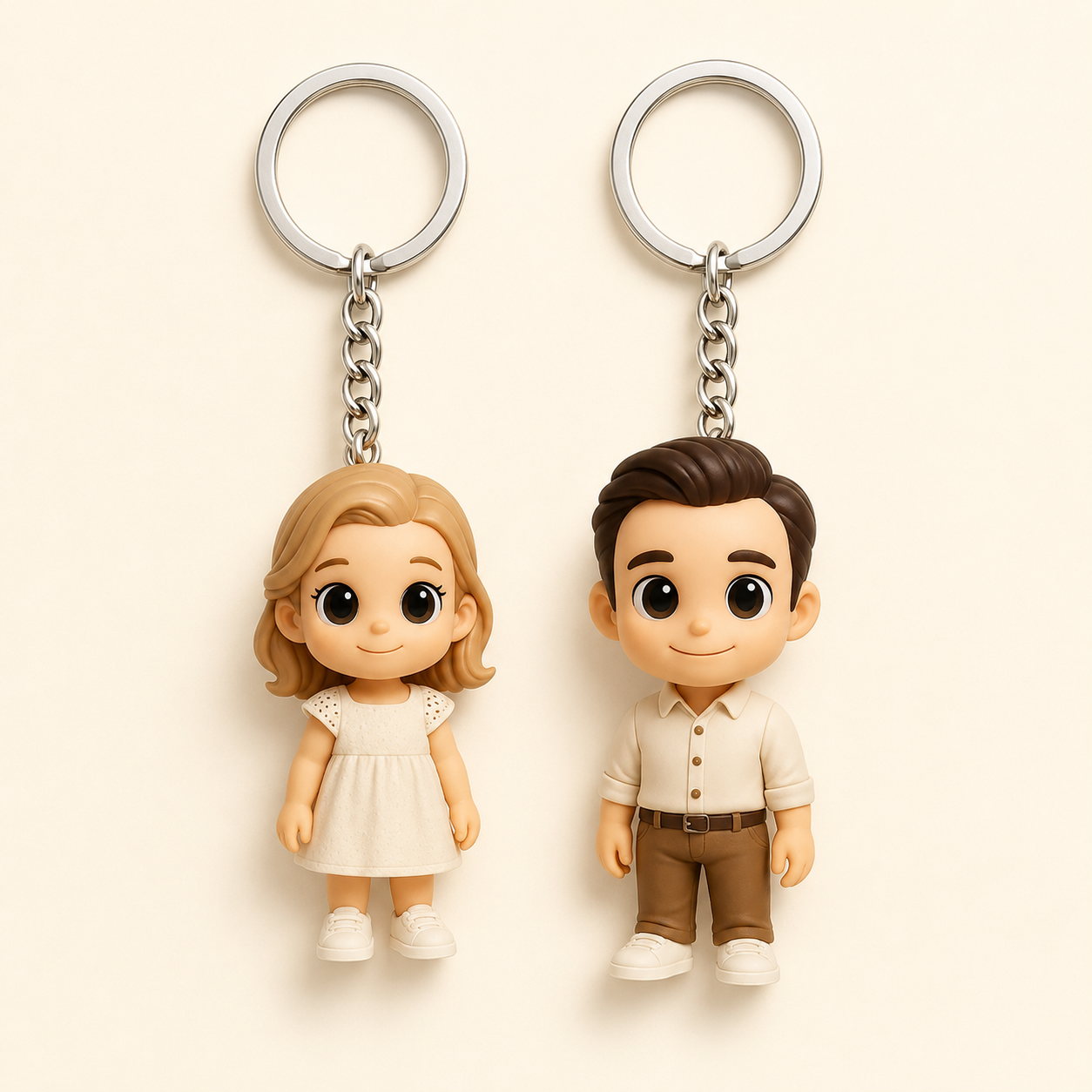 Custom 3D Keychain Figure From Photo Personalized Chibi Keychain Gift for Dad Meaningful & Memorable Father's Day Gift 