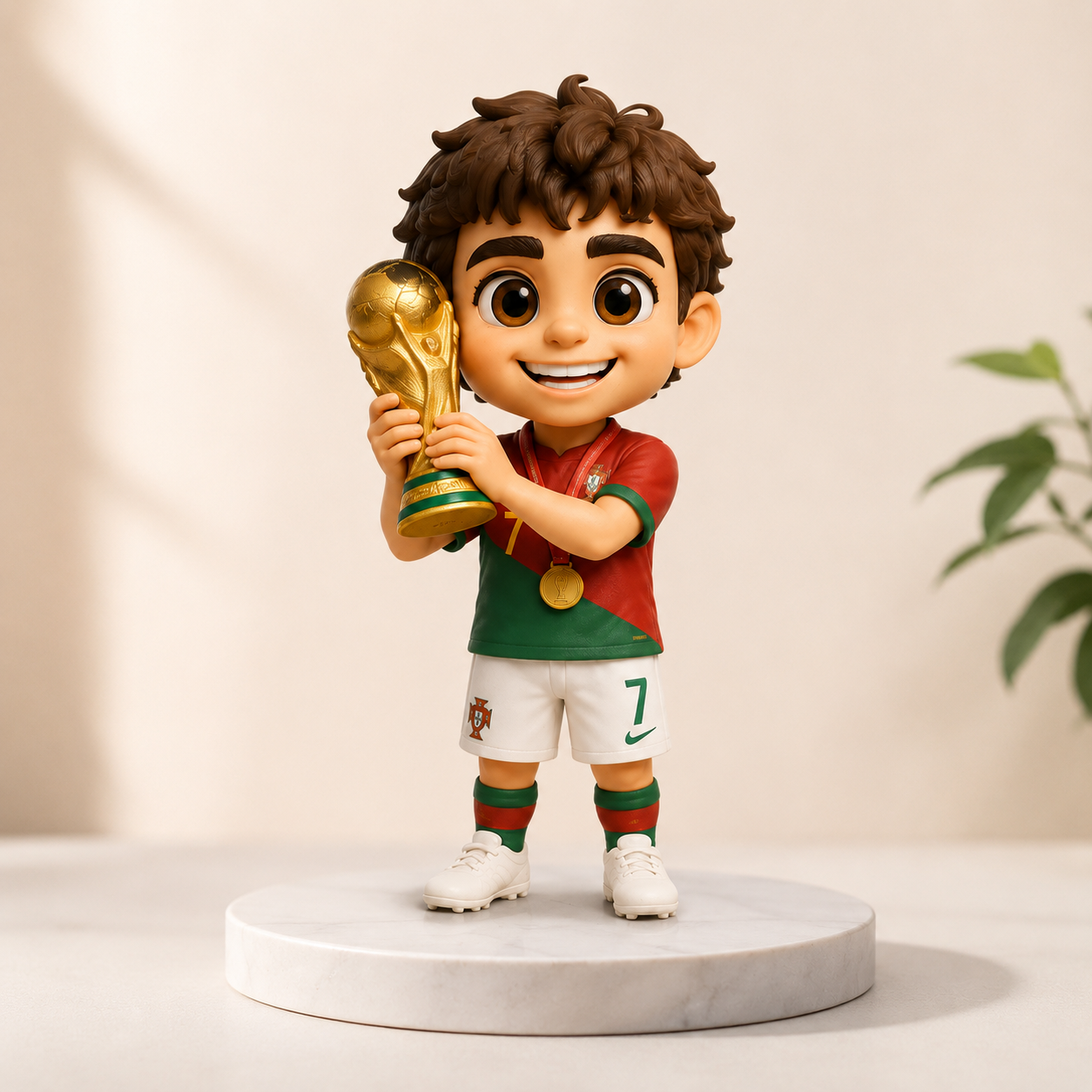 Personalized World Football Style 3D Figure Custom Sports Fan Collectible