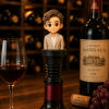Custom 3D Bust Figure Wine Bottle Stopper Personalized Gift from Your Photo Unique Gift for Wine Lovers