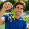 Personalized Tennis 3D Keychain from Photo Custom Chibi Figure Keychain Gift for Him, Boyfriend, Tennis Lovers & Idol Fans