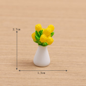 Tulip Fake Plants for Dollhouse Mini Potted Artificial Flowers