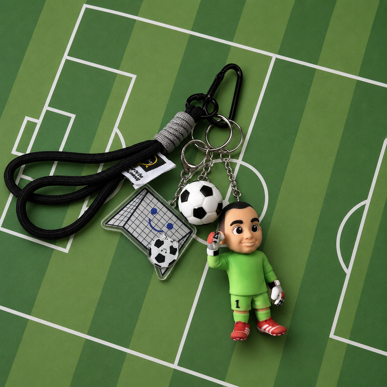 Custom 3D Keychain Figure from Photo Personalized Football Fever Game Day Fan Culture Gift for Soccer Lovers