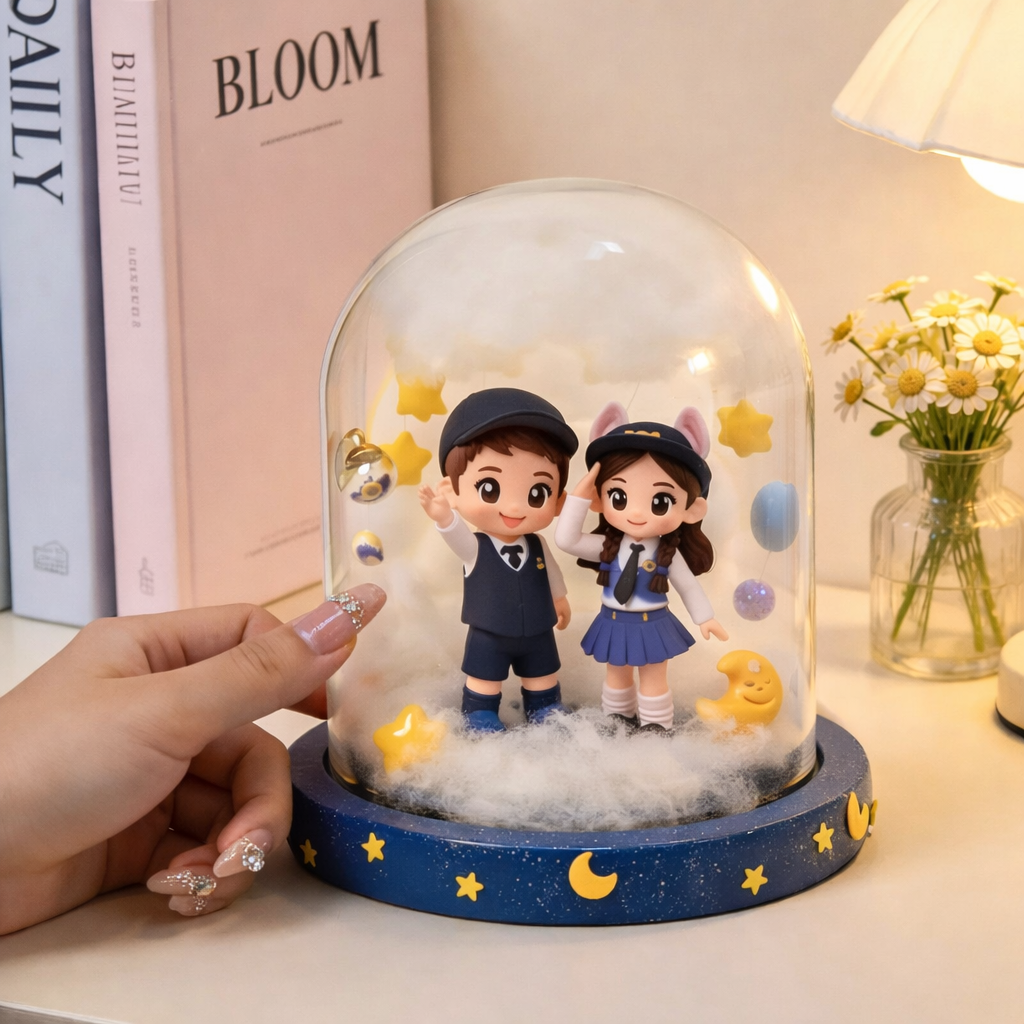 Custom Photo 3D Figure DIY Cloud Night Light Personalized Gift Cute Desk Decor Custom Figurine from Photo for Birthday Anniversary Gift