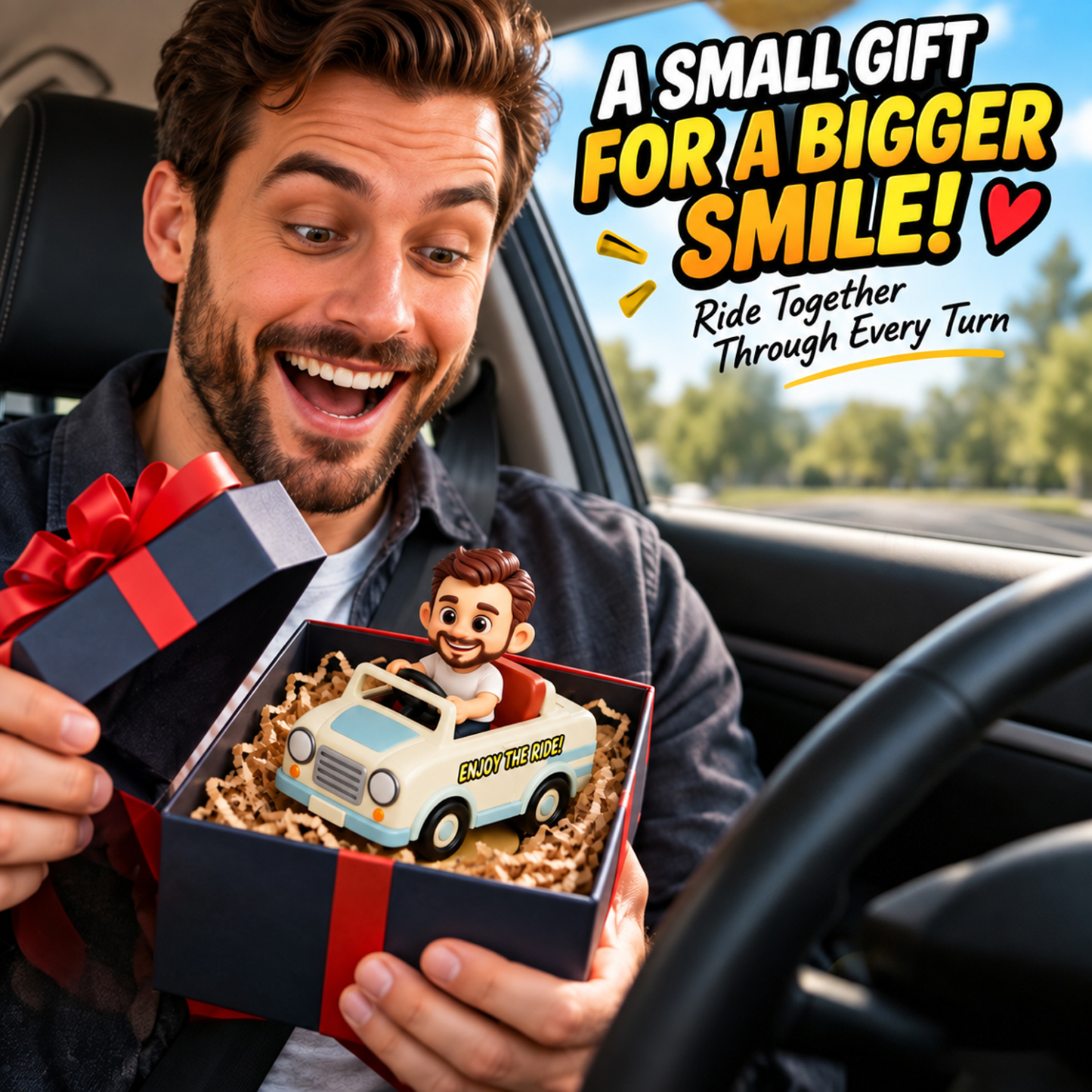 Custom Cartoon 3D Car Dashboard Figurine – Personalized Mini Character Car Decor, Cute 3D Car Interior Accessory & Gift