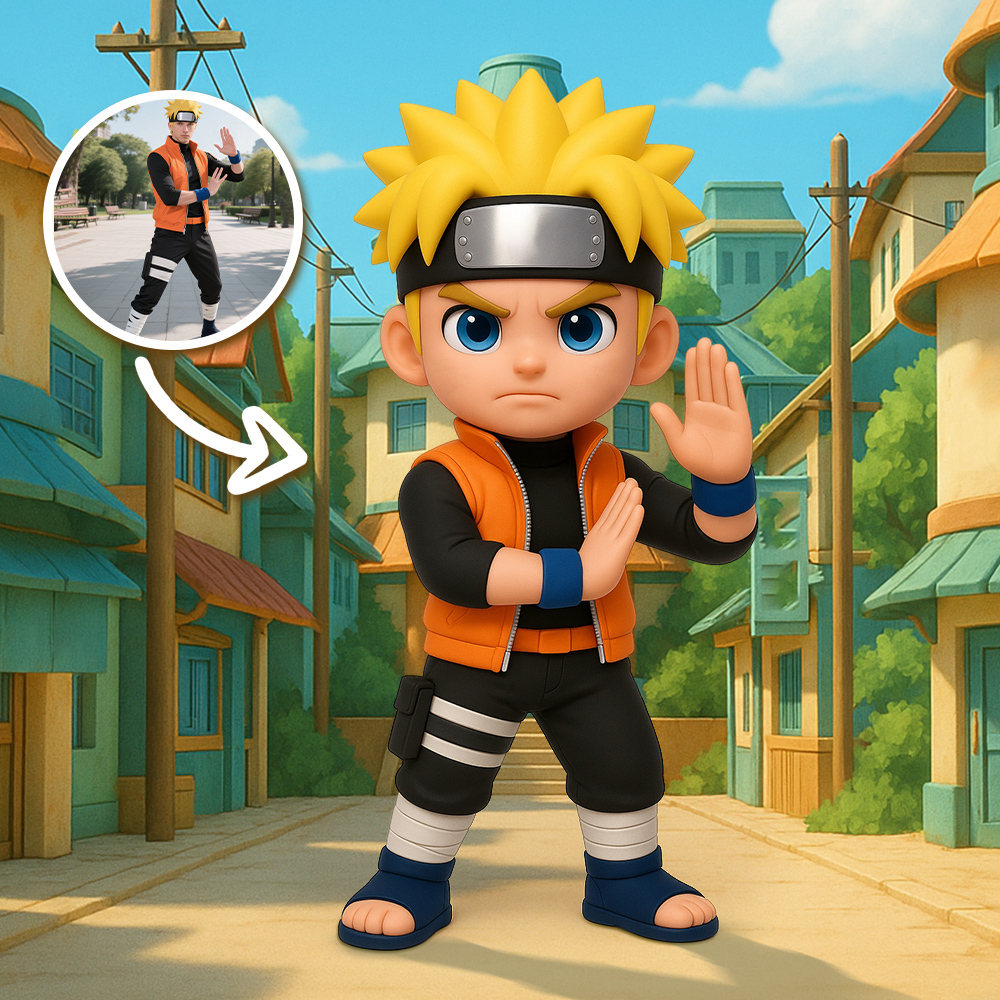 Custom 3D Cartoon Figure from Your Cosplay Photo Chibi Style Character Replica Figurine