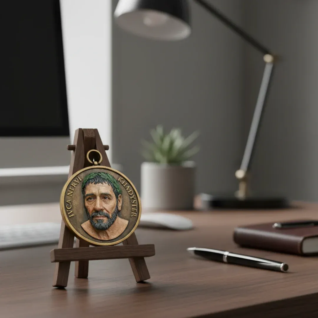 Custom 3D Portrait Coin from Photo Personalized Engraved Keepsake Gift