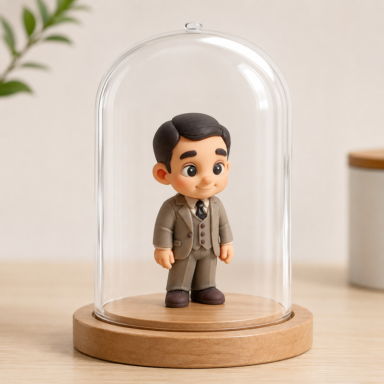 Custom 3D Figure Display Case from Photo Personalized 3D Couple Mini Doll Gift for Couples & Lovers