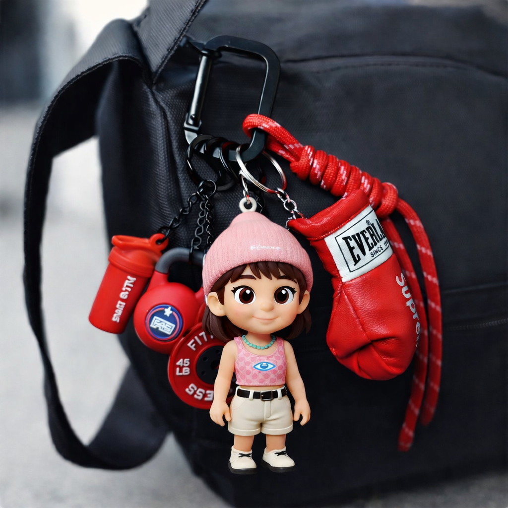 Custom 3D Couple Keychain Figure from Photo Personalized Mini Figurine Gift for Couples Anniversary Birthday Matching Keychain Accessories
